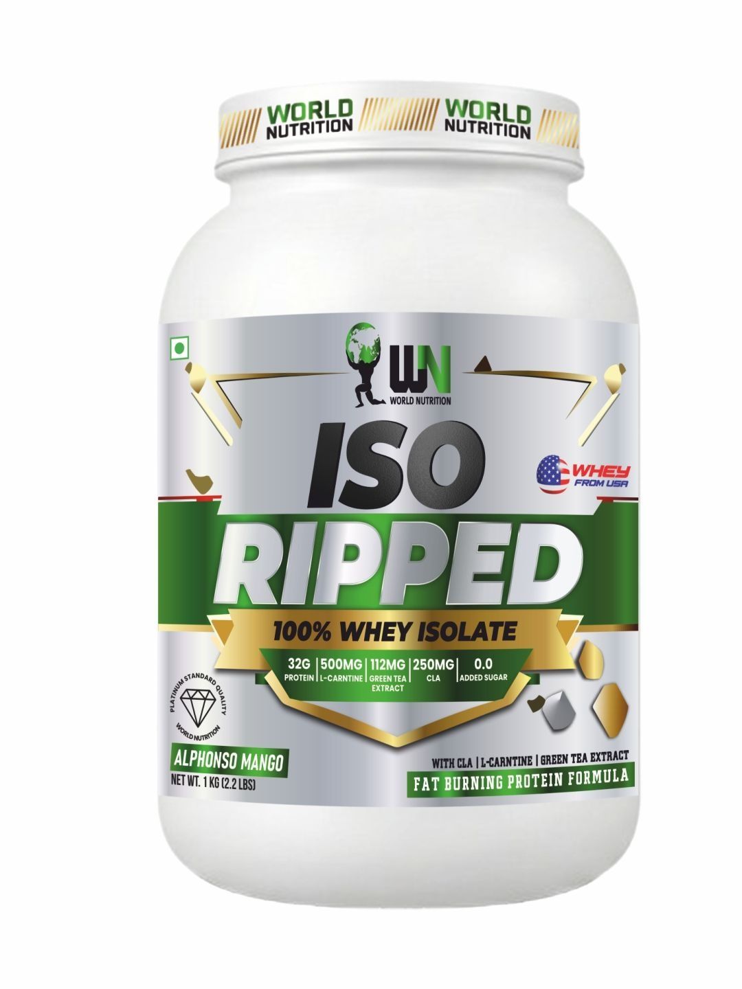 WN WORLD NUTRITION WN WORLD NUTRITION ISO Ripped 100% Whey Isolate Protein Powder - 32 g