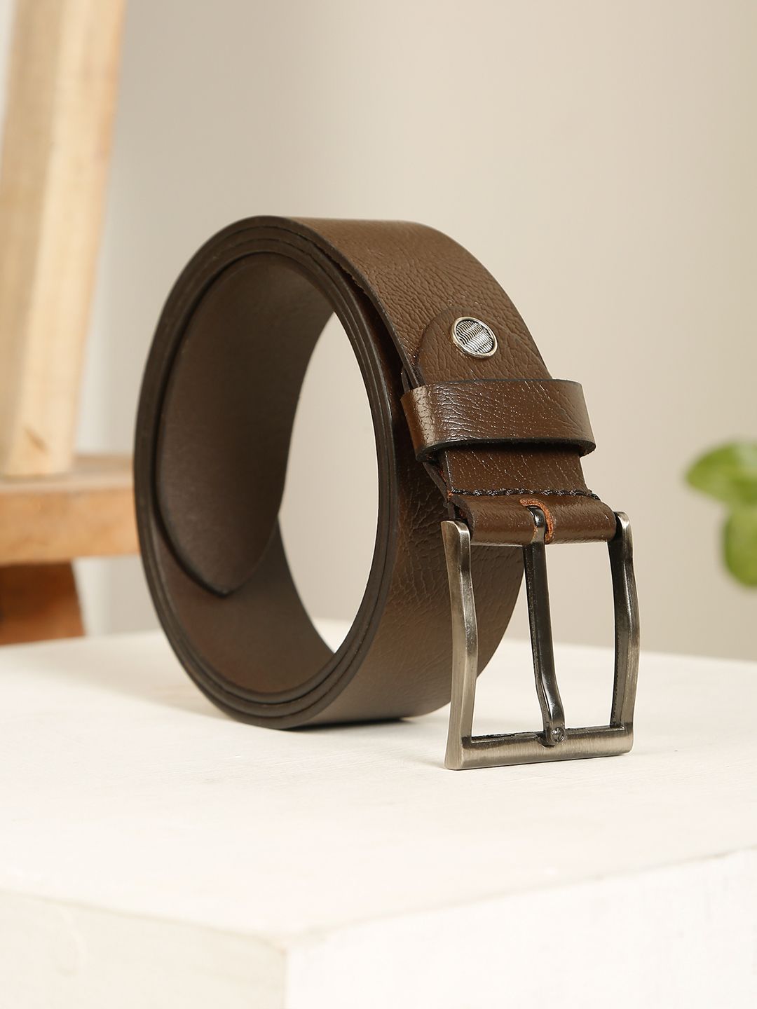 Teakwood Leathers Men Textured Belt