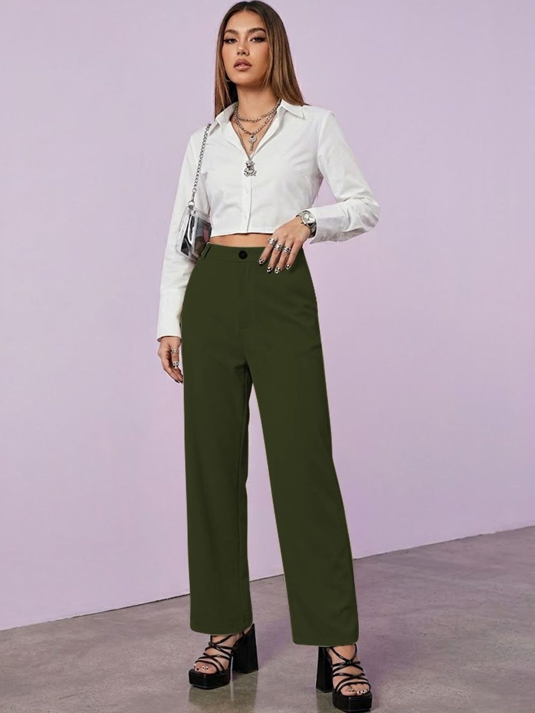 Neon Femme Women Tailored High-Rise Trousers