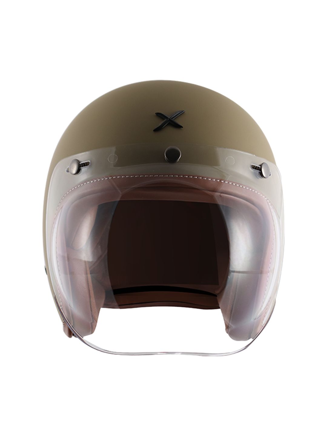 Axor Retro Jet Leather Dull Desert Storm Helmet-M