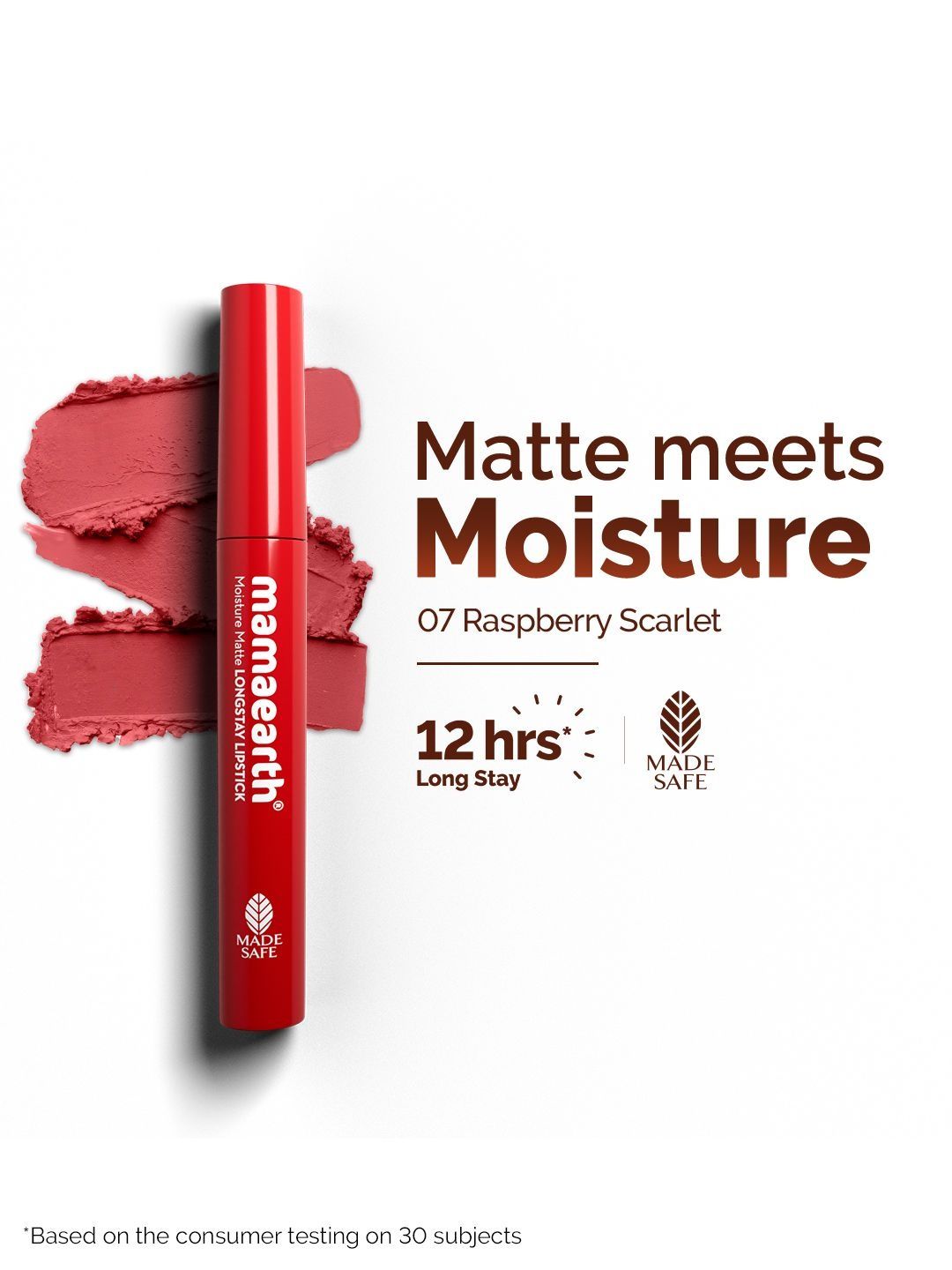 Moisture Mattepberry Scarlet Mamaearth Moisture Matte Longstay Lipstick - Raspberry Scarlet 07