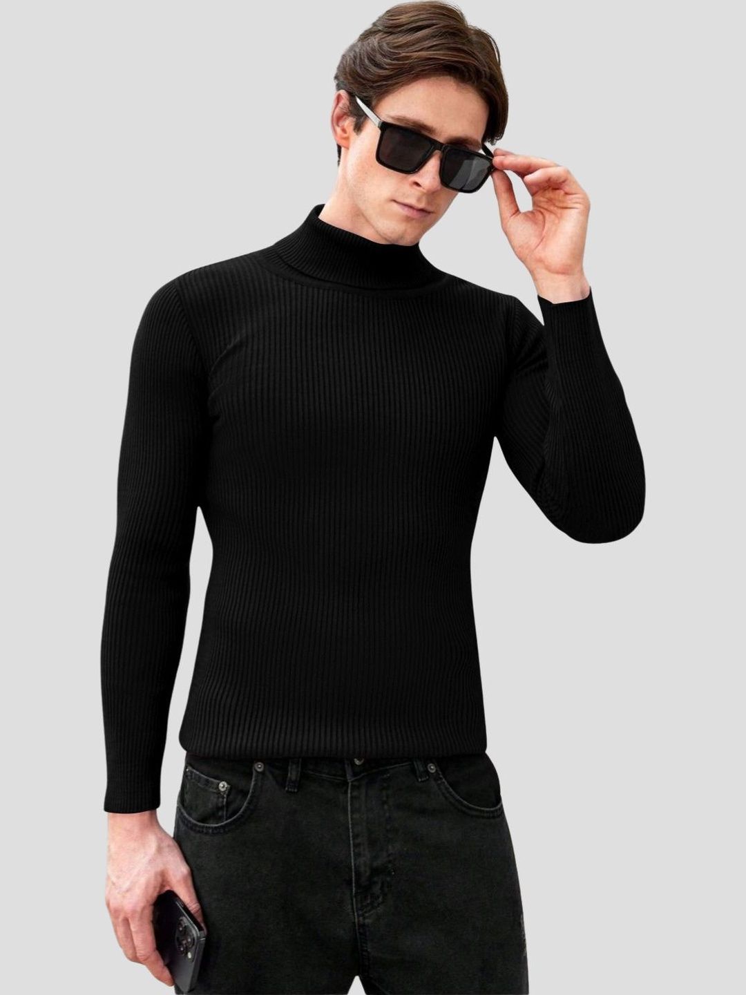 URBAN TREES URBAN TREES Men Ribbed Woollen Pullover