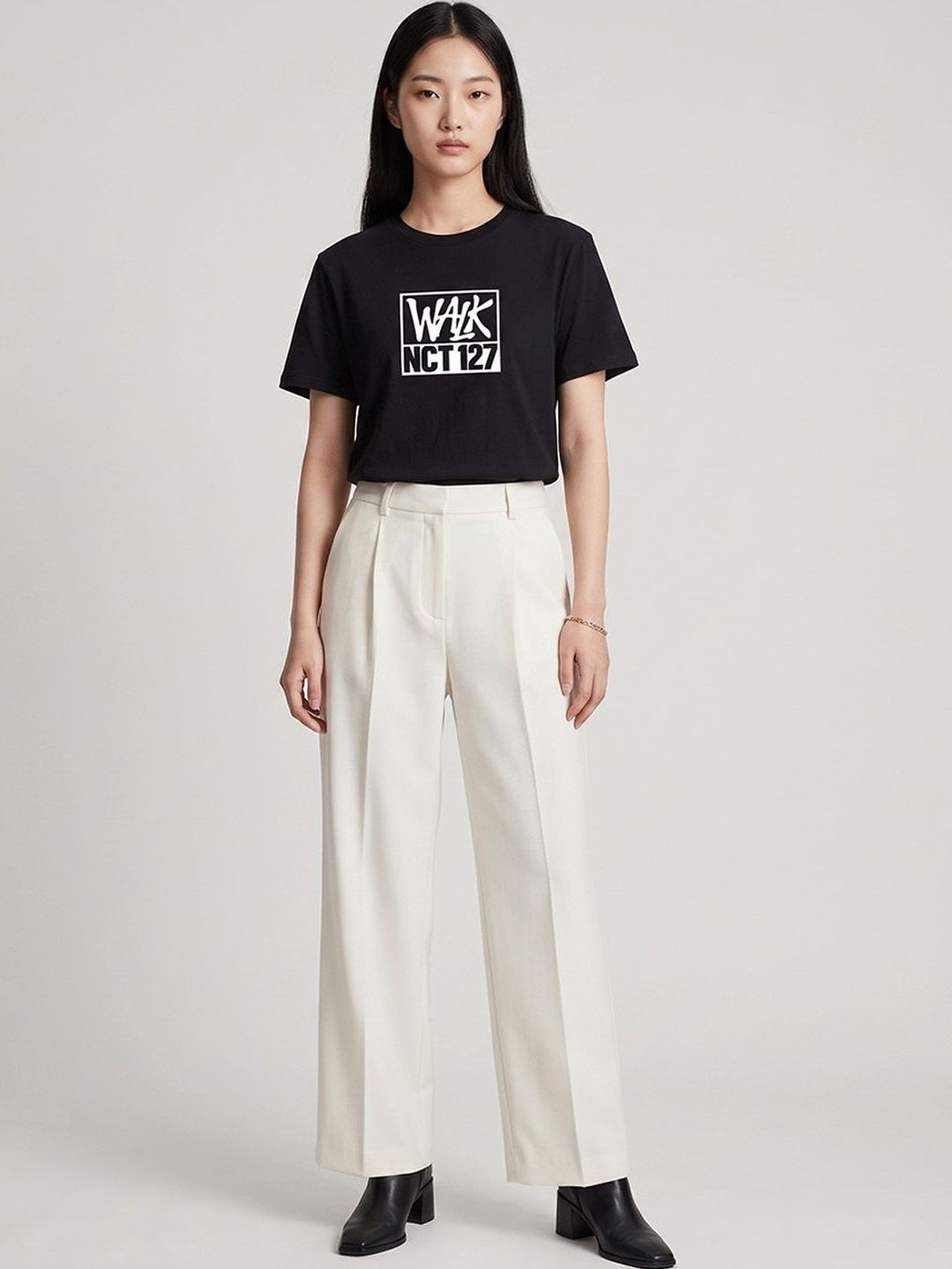 The Korhean Store Unisex K-Pop NCT Walk Streetwear Regular Fit Graphic Printed Cotton Tshirt