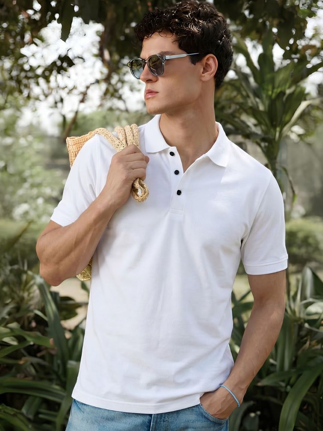 TOXA Men's Solid Half-Sleeve Light Weight Polo T-Shirt