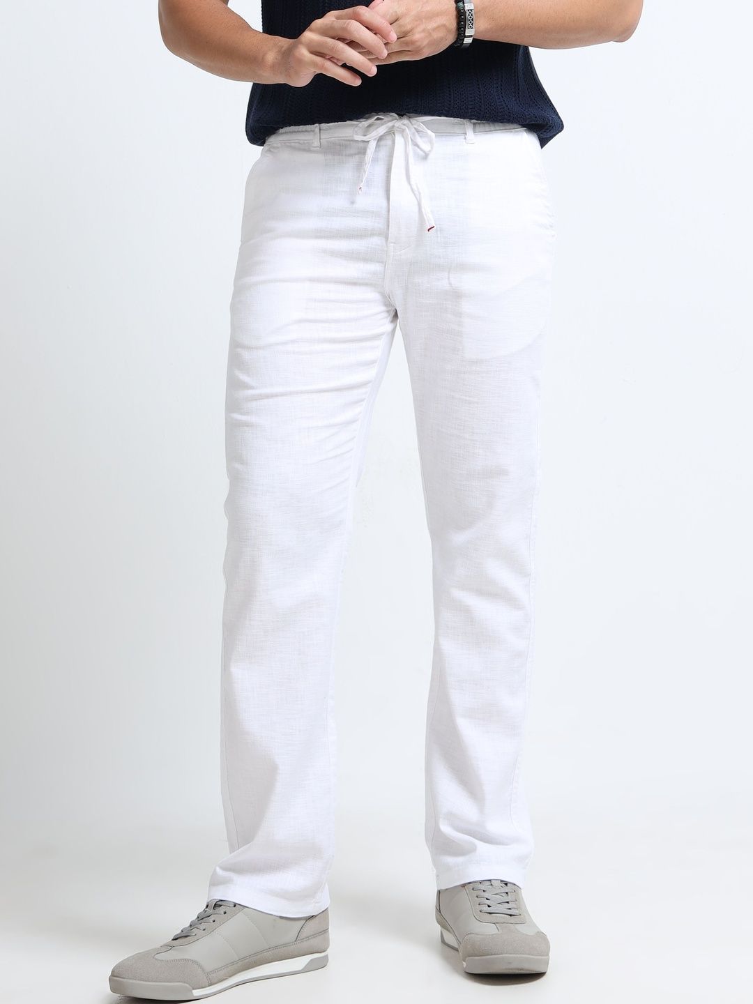 THE BEETEL HOUSE Men Comfort Straight Fit Trousers