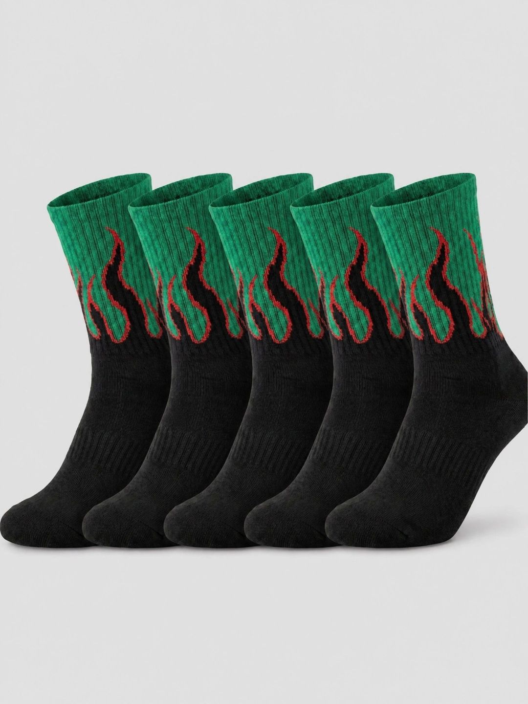 Moda Rapido Men Pack of 5 Cotton Blend Patterned Above Ankle Socks