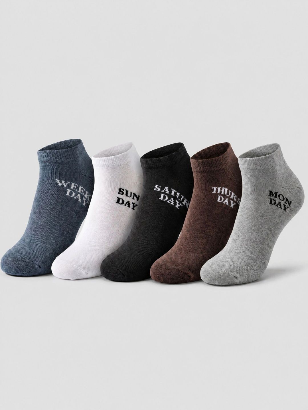 Moda Rapido Men Pack of 5 Cotton Blend Patterned Ankle Length Socks