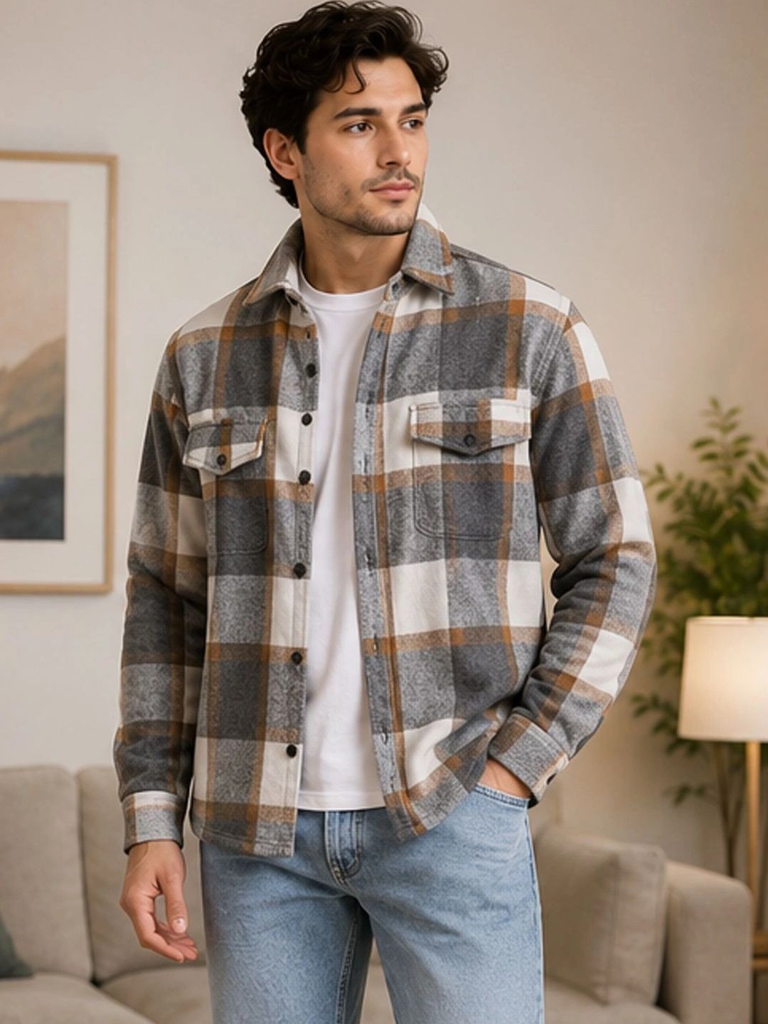 StyleCast Men Checked Tailored Jacket