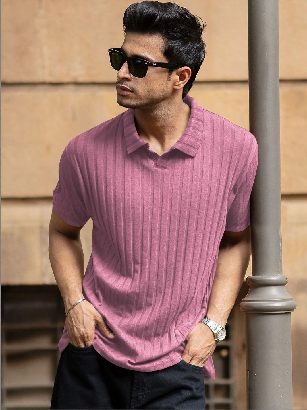 Moda Rapido Men Polo Collar T-shirt