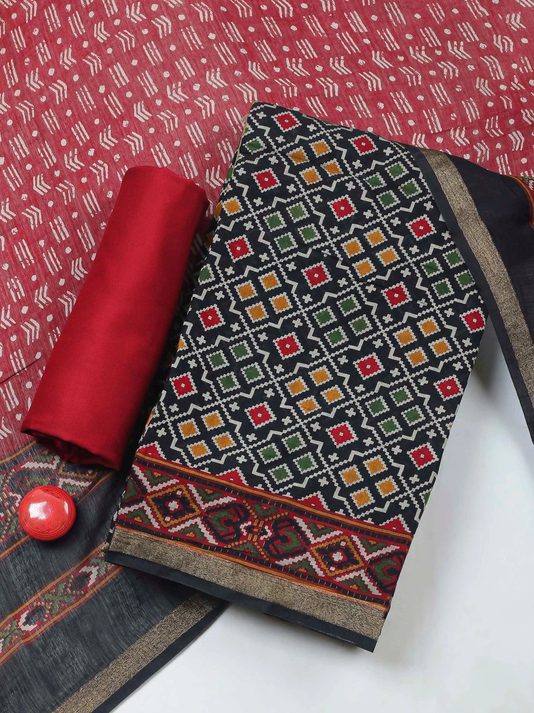 Meena Bazaar Printed Unstitched Dress Material