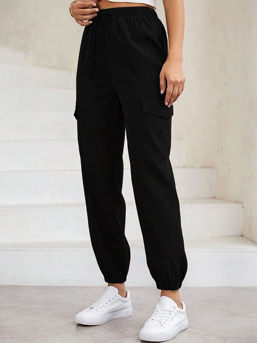 BAESD BAESD Women Relaxed Loose Fit Cargos Trousers