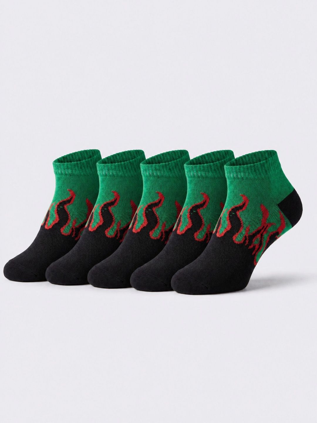 Moda Rapido Men Pack of 5 Cotton Blend Patterned Ankle Length Socks