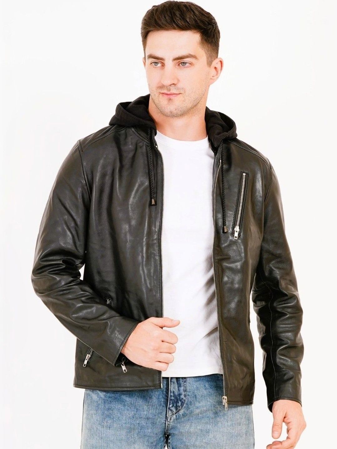 Wonxon international Men Leather Water Resistant Leather Jacket