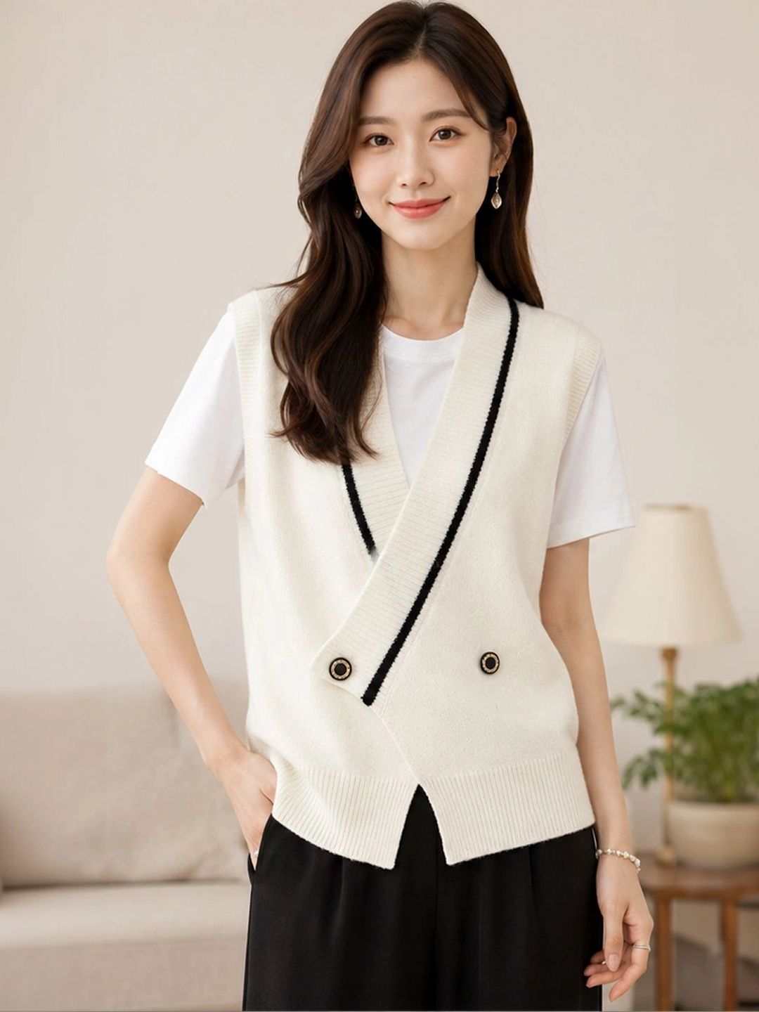 StyleCast StyleCast V-Neck Short Sleeves Cardigan