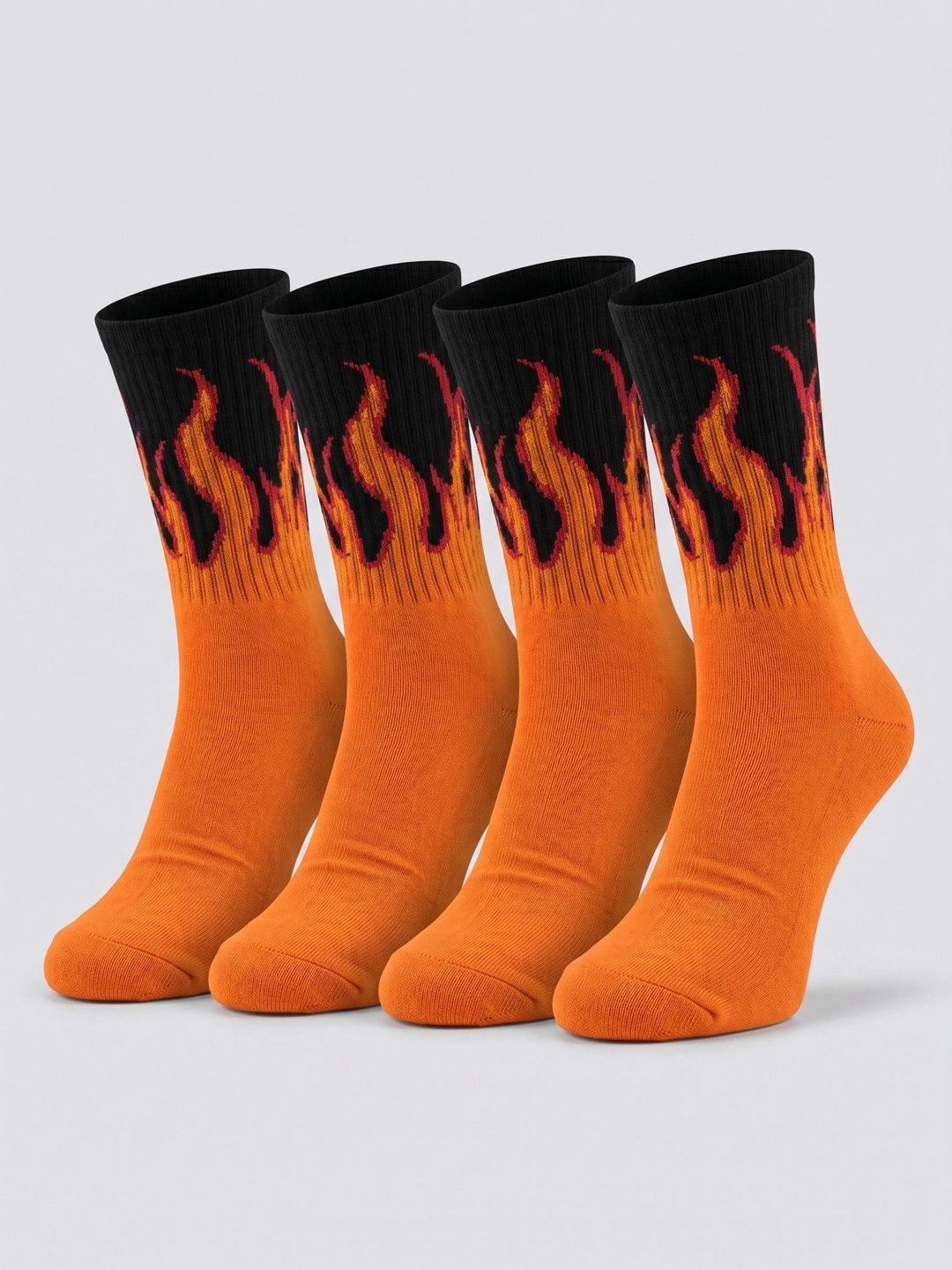 Moda Rapido Men Pack of 4 Cotton Blend Patterned Above Ankle Socks