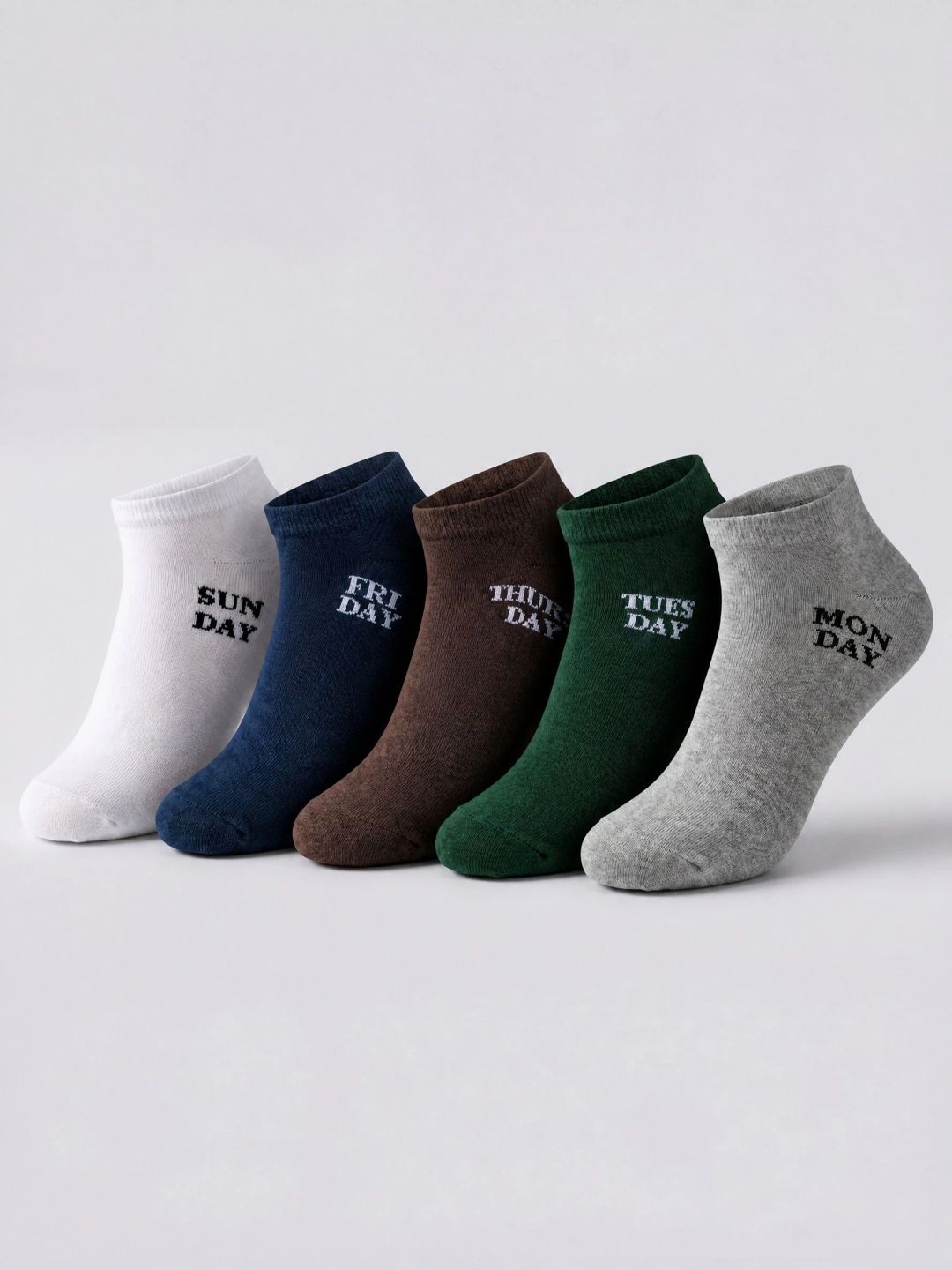 Moda Rapido Men Pack of 5 Cotton Blend Patterned Ankle Length Socks