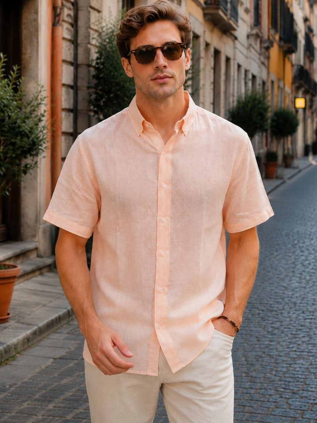 R.Code by The Roadster Life Co. Men Semi Sheer Casual Shirt