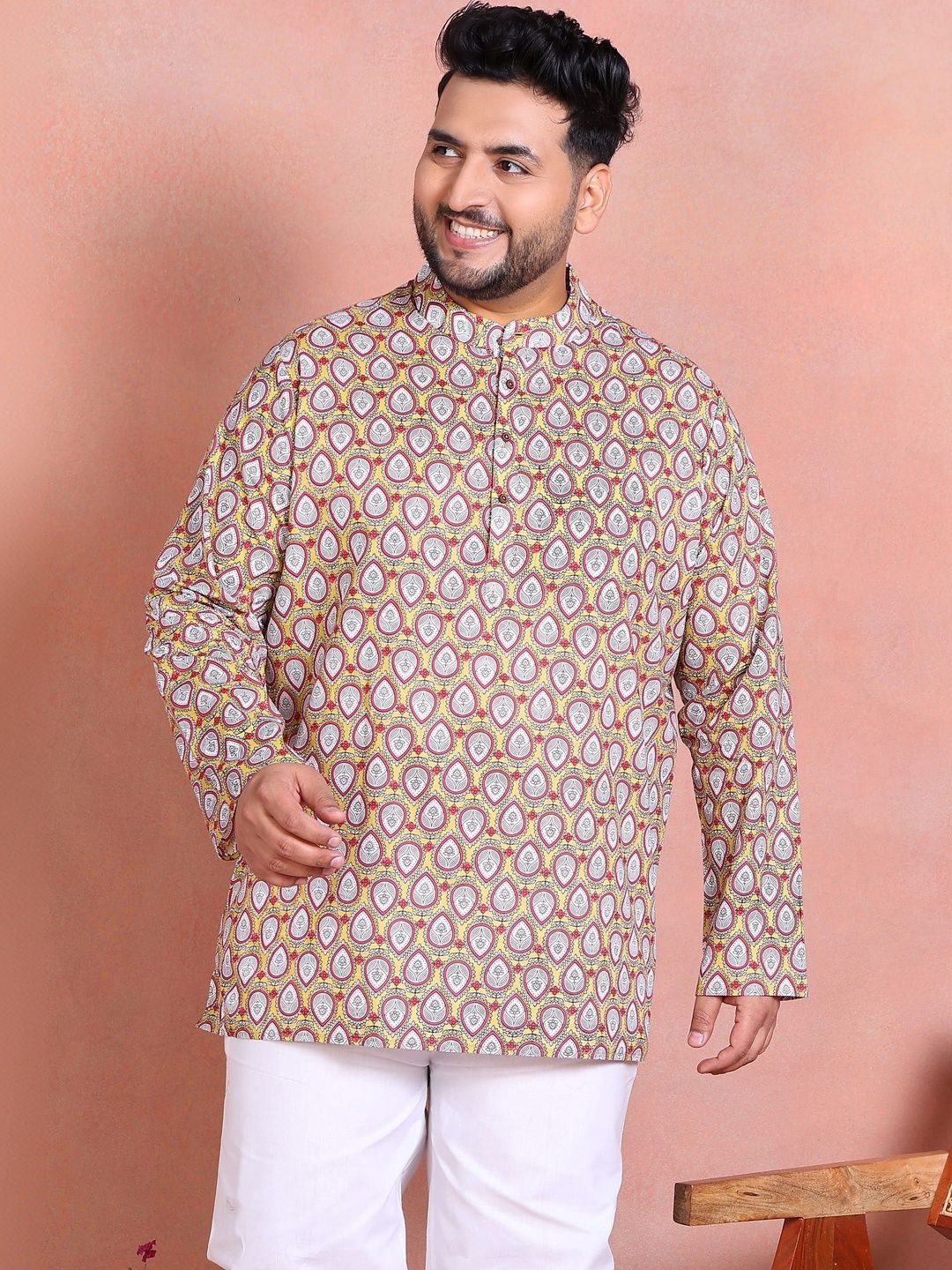 Sztori Men Paisley Printed Kurta