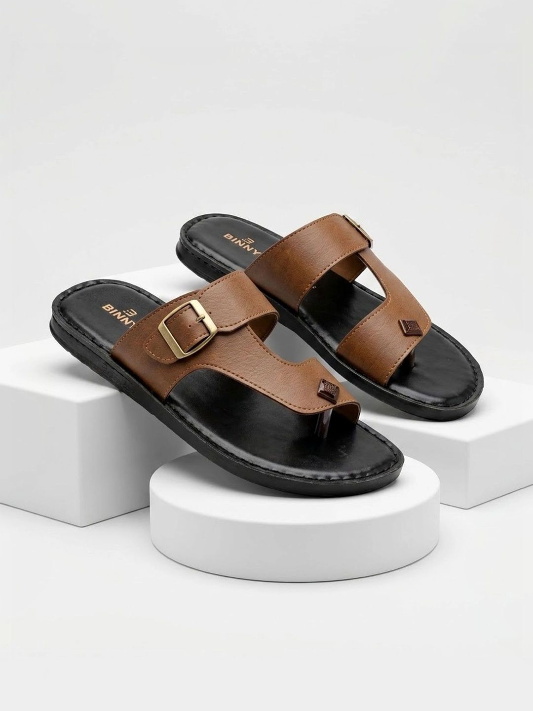 Binny Men Comfortable Synthetic Leather Open Toe Sandals
