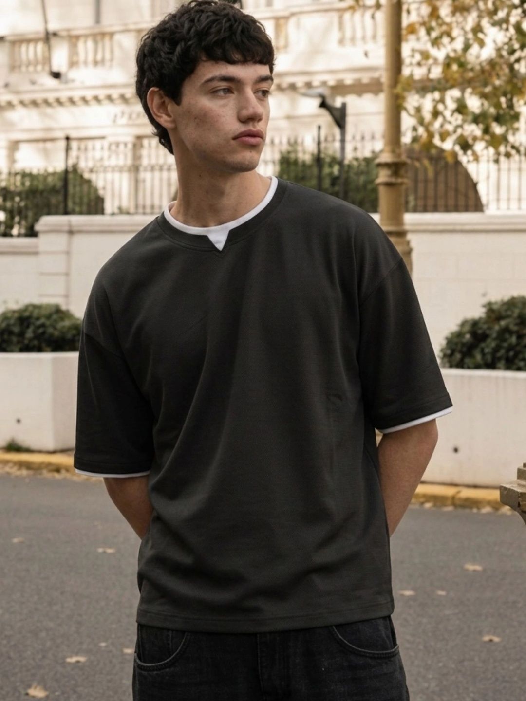 BLACK BUCK BLACK BUCK Men V-Neck T-shirt