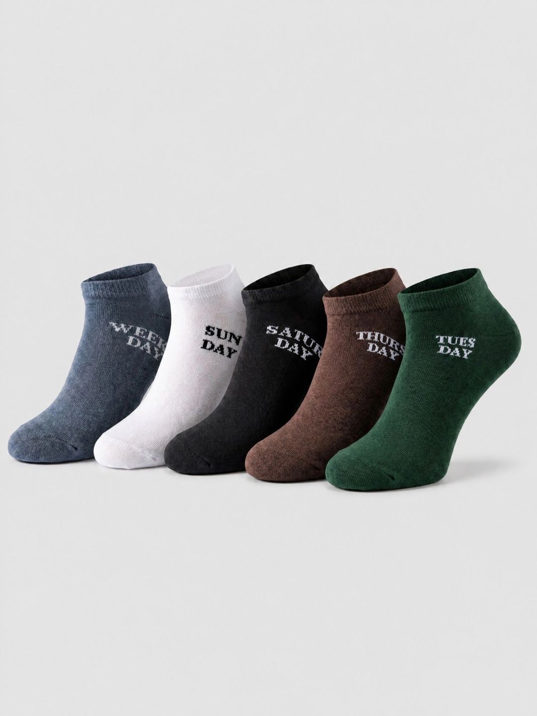 Moda Rapido Men Pack of 5 Cotton Blend Patterned Ankle Length Socks