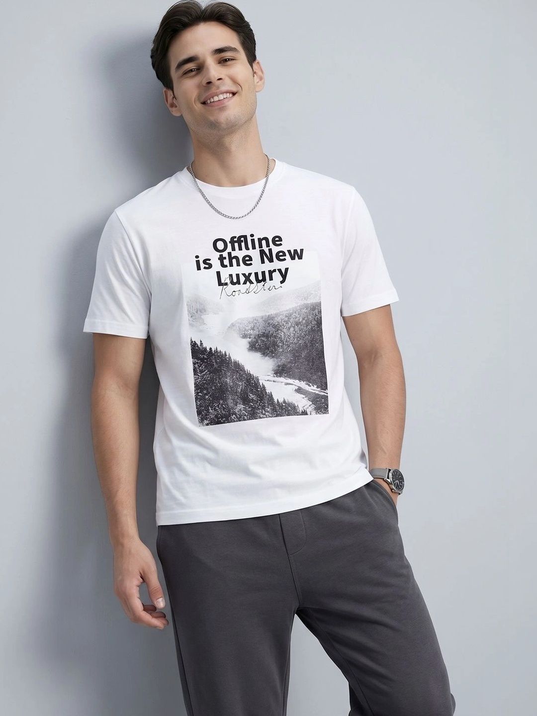 Roadster Men Printed T-shirt