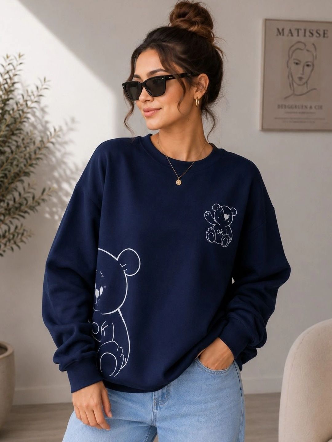 BAESD Women Printed Sweatshirt