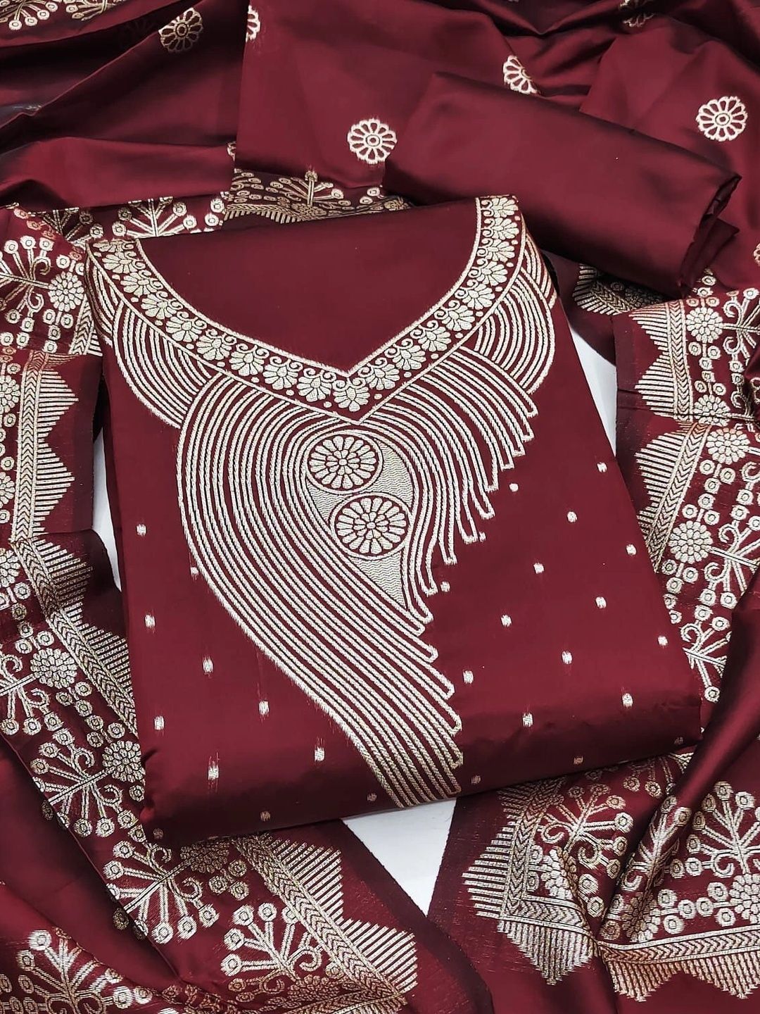 Dhaaga Ghar Art Silk Unstitched Dress Material