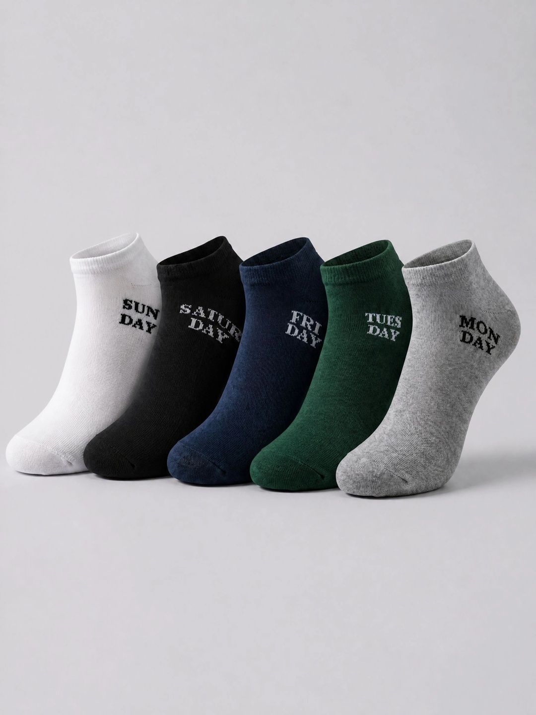Moda Rapido Men Pack of 5 Cotton Blend Patterned Ankle Length Socks