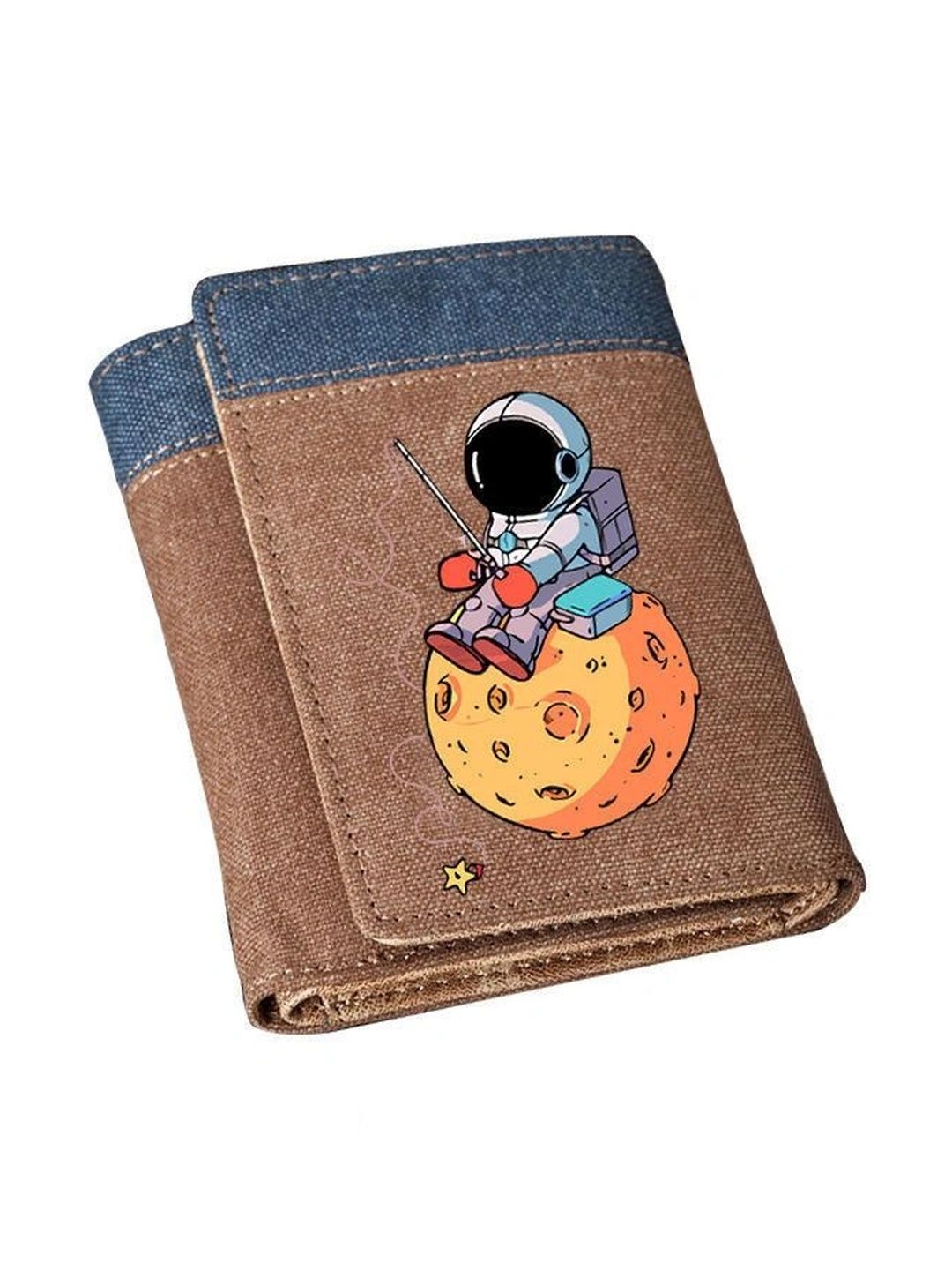 Pieru Unisex Printed PU Two Fold Wallet