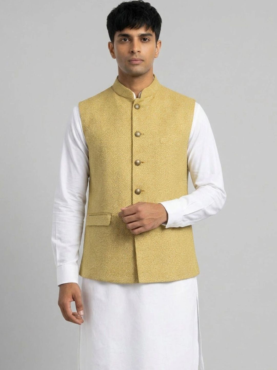 Sanman Ethnix by Raymond Men Open Front Jacket