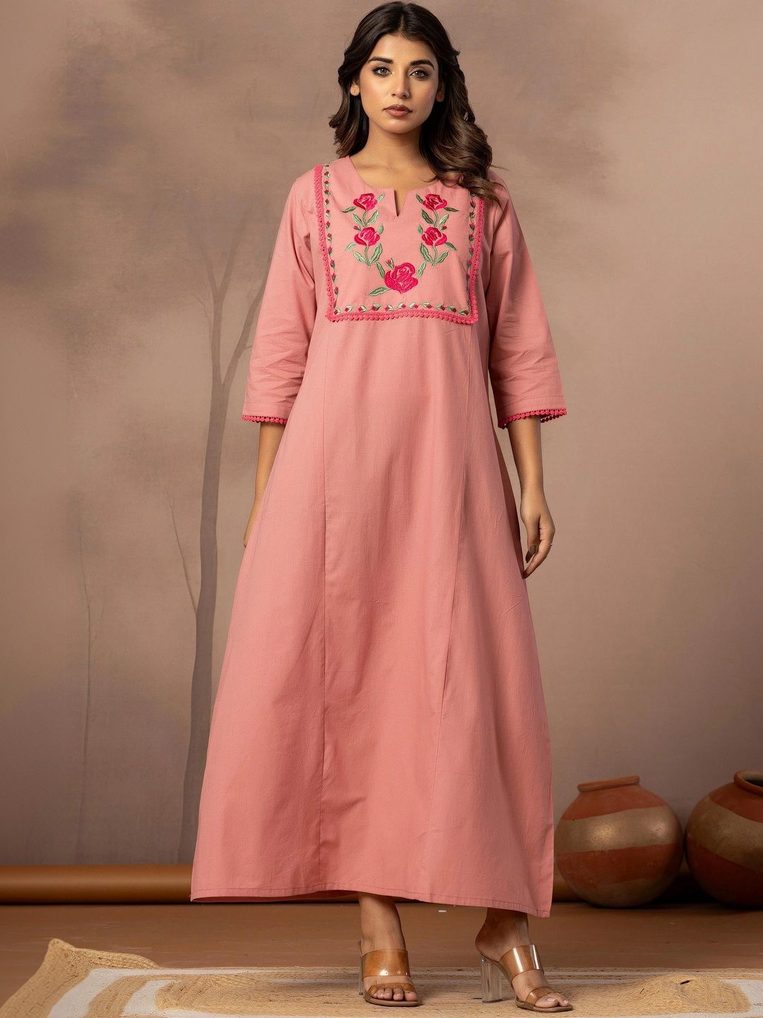 Nihsamah Nihsamah Embroidered Maxi Nightdress