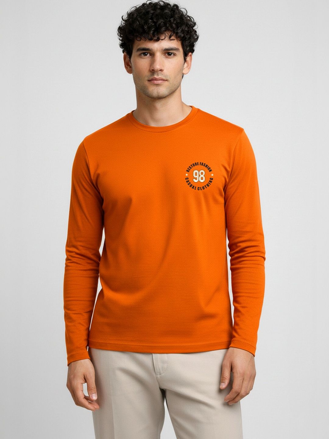 SKY HARBOAR Graphic Printed Round Neck Cotton Regular Fit T-shirt