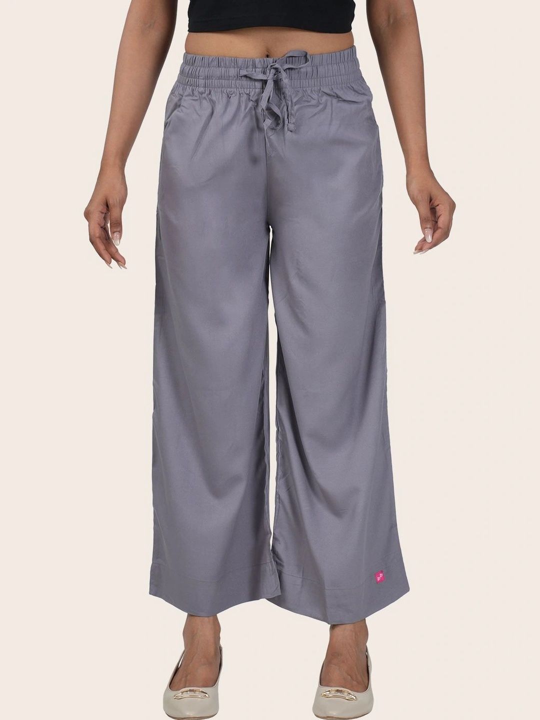 Fly Birds Women Knitted Cropped Palazzos