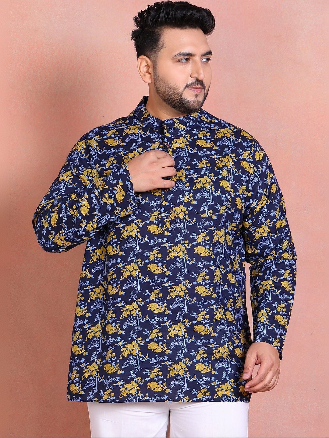 Sztori Men Floral Printed Floral Kurta