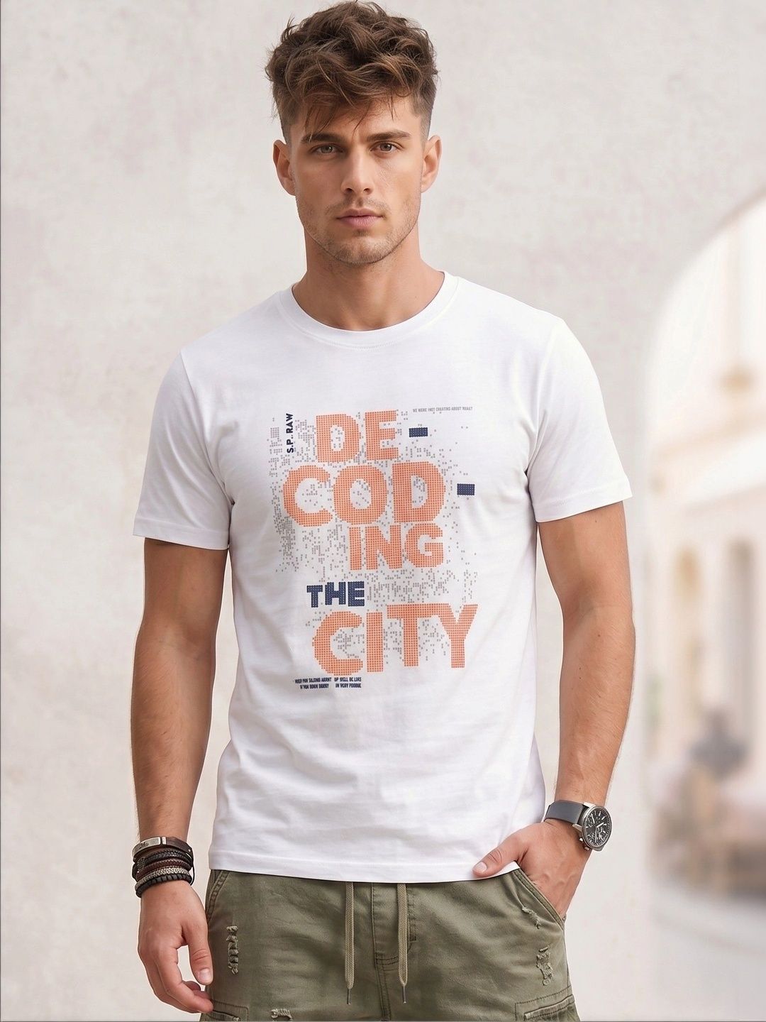 Moda Rapido Men Typography Printed T-shirt