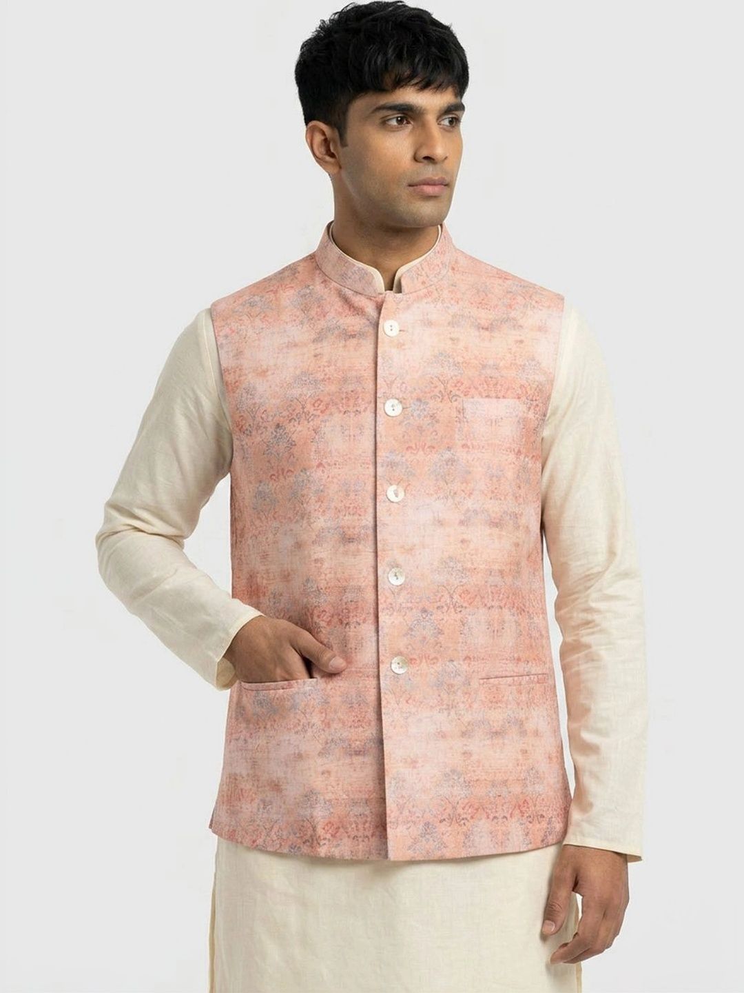 Sanman Ethnix by Raymond Men Open Front Jacket