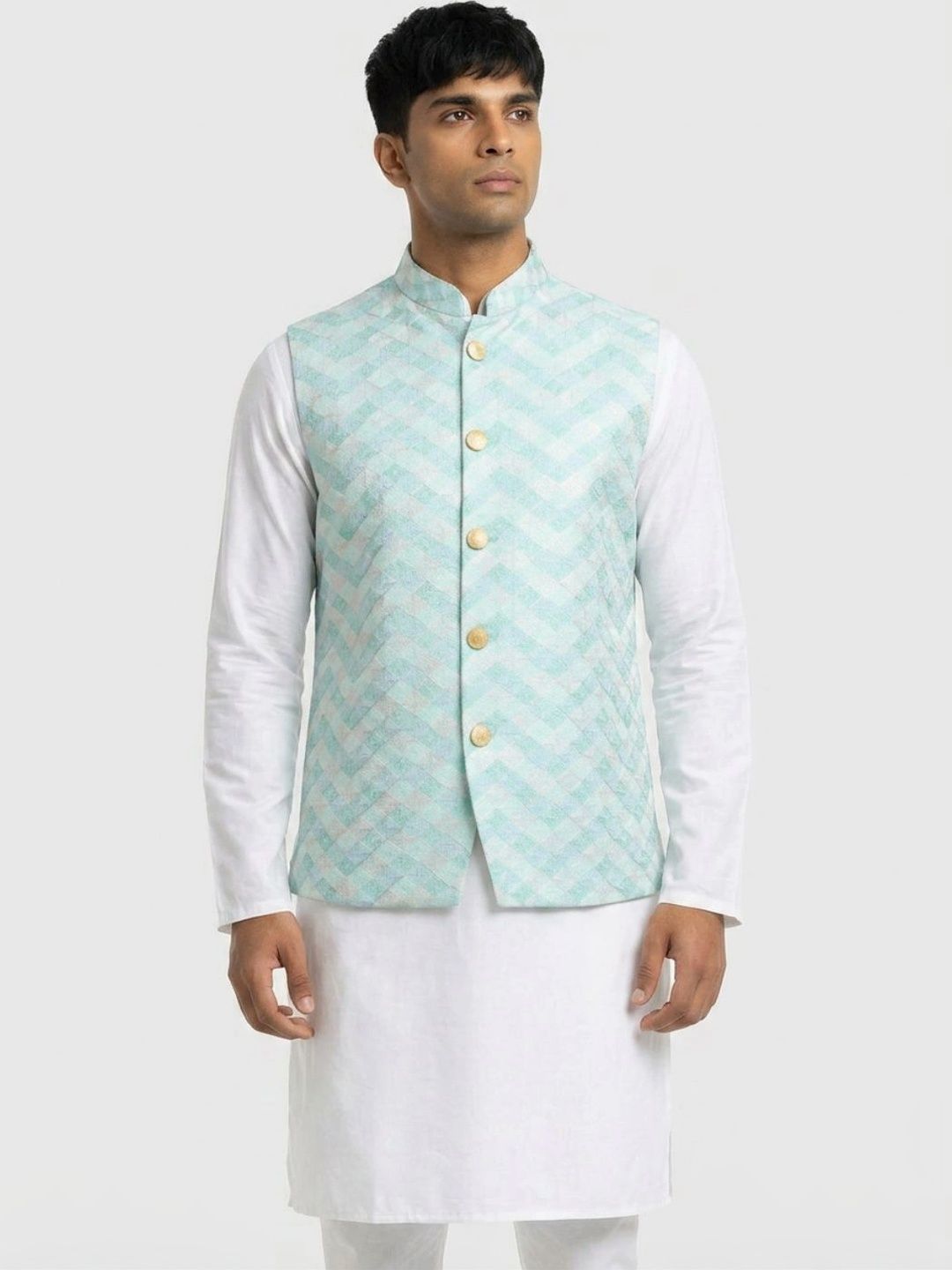 Sanman Ethnix by Raymond Men Open Front Jacket