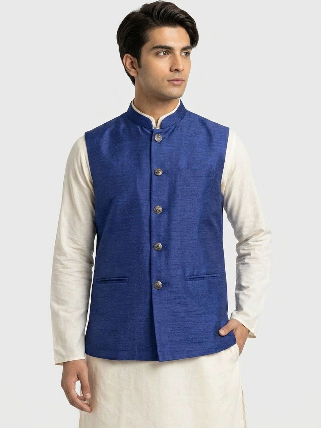 Sanman Ethnix by Raymond Men Open Front Jacket