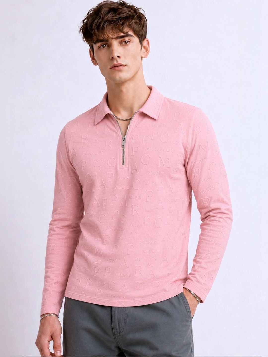 Try This Men Polo Collar T-shirt