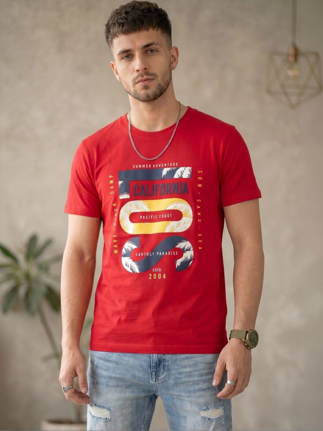 Moda Rapido Men Typography Printed T-shirt