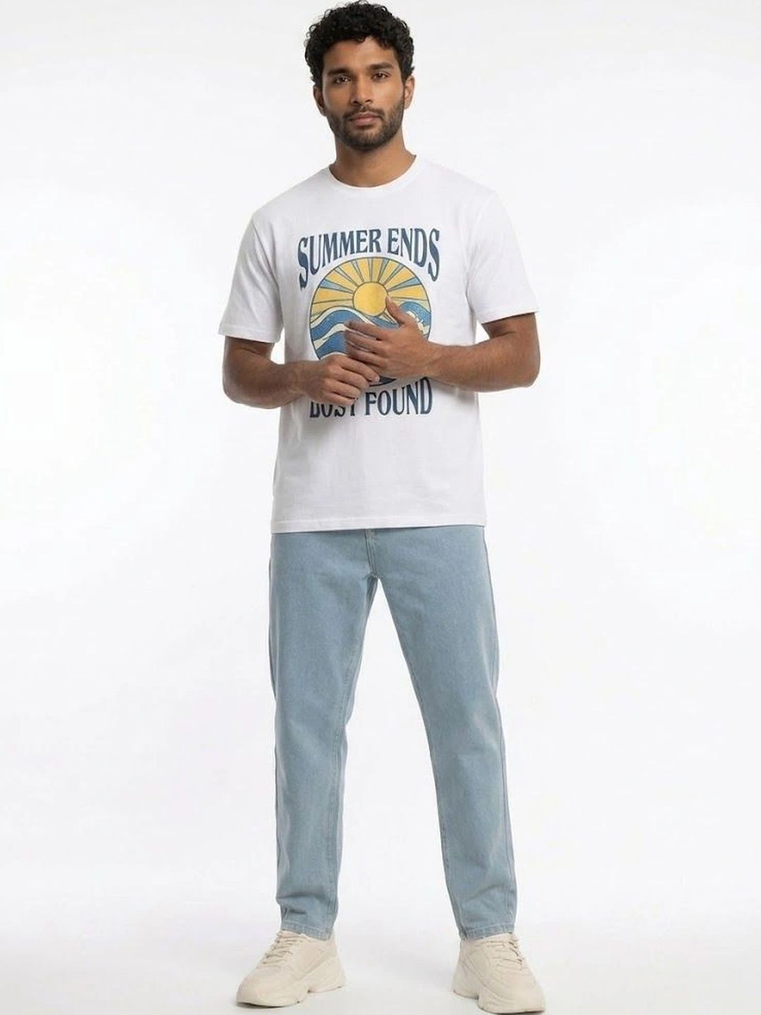 HERE&NOW Men Relaxed Fit Mid-Rise Stretchable Jeans