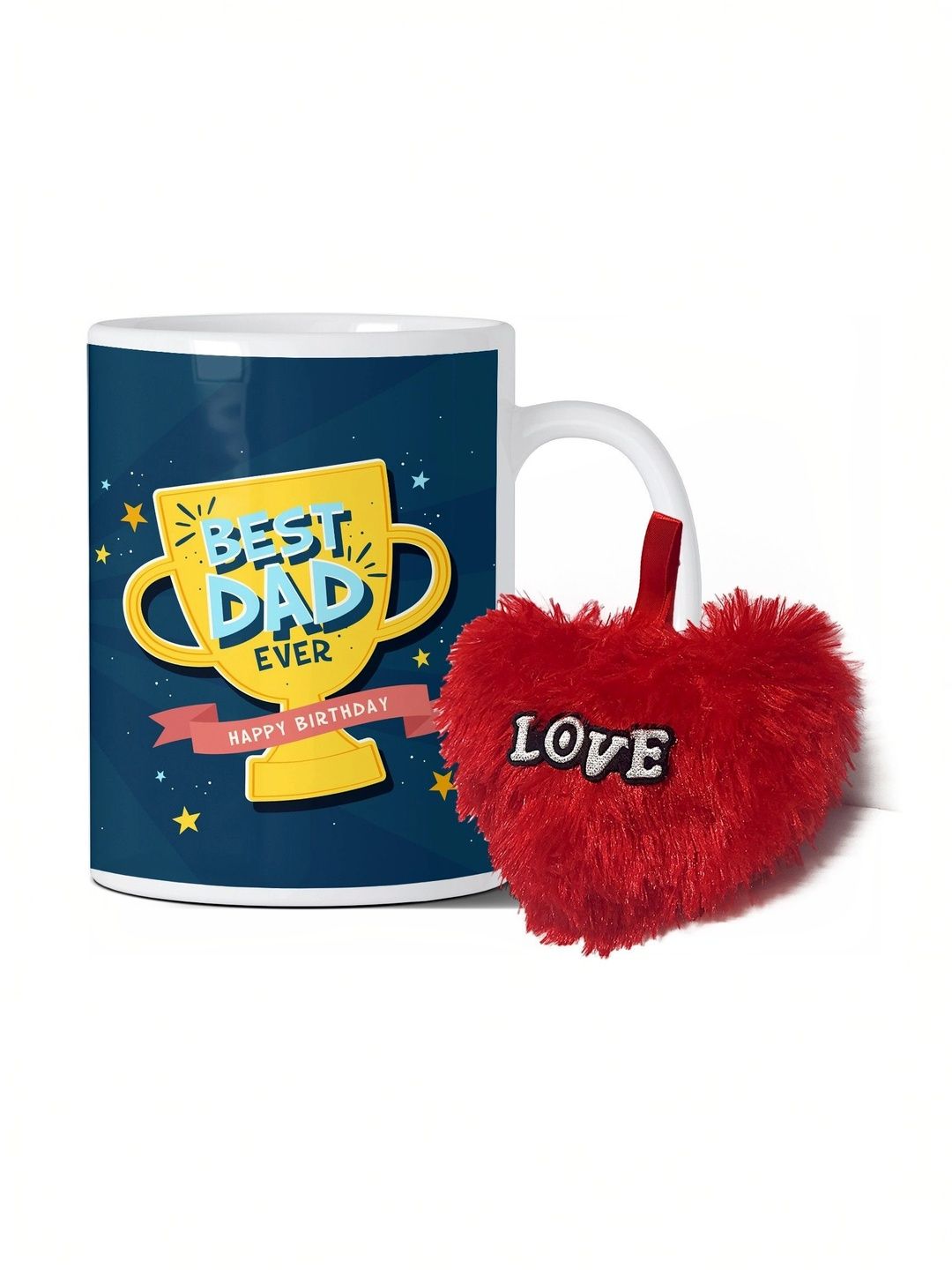 GIFT MY PASSION 2-Pcs White & Red Birthday Mug & Pillow Gift Set
