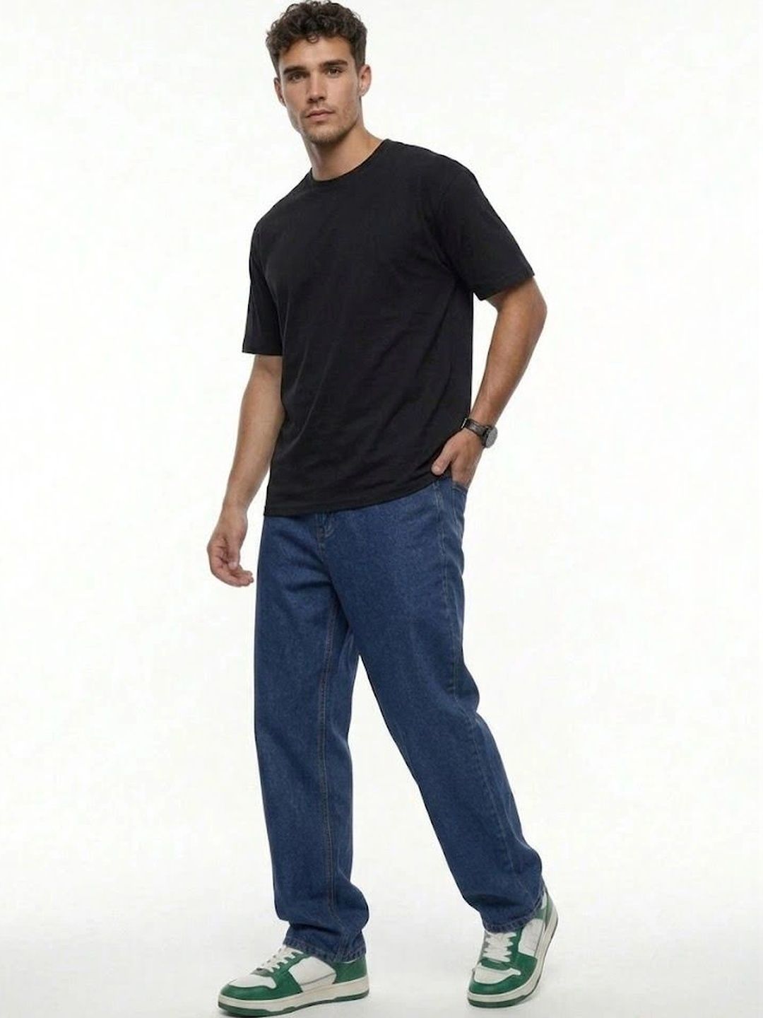 HERE&NOW Men Relaxed Fit Mid-Rise Stretchable Jeans