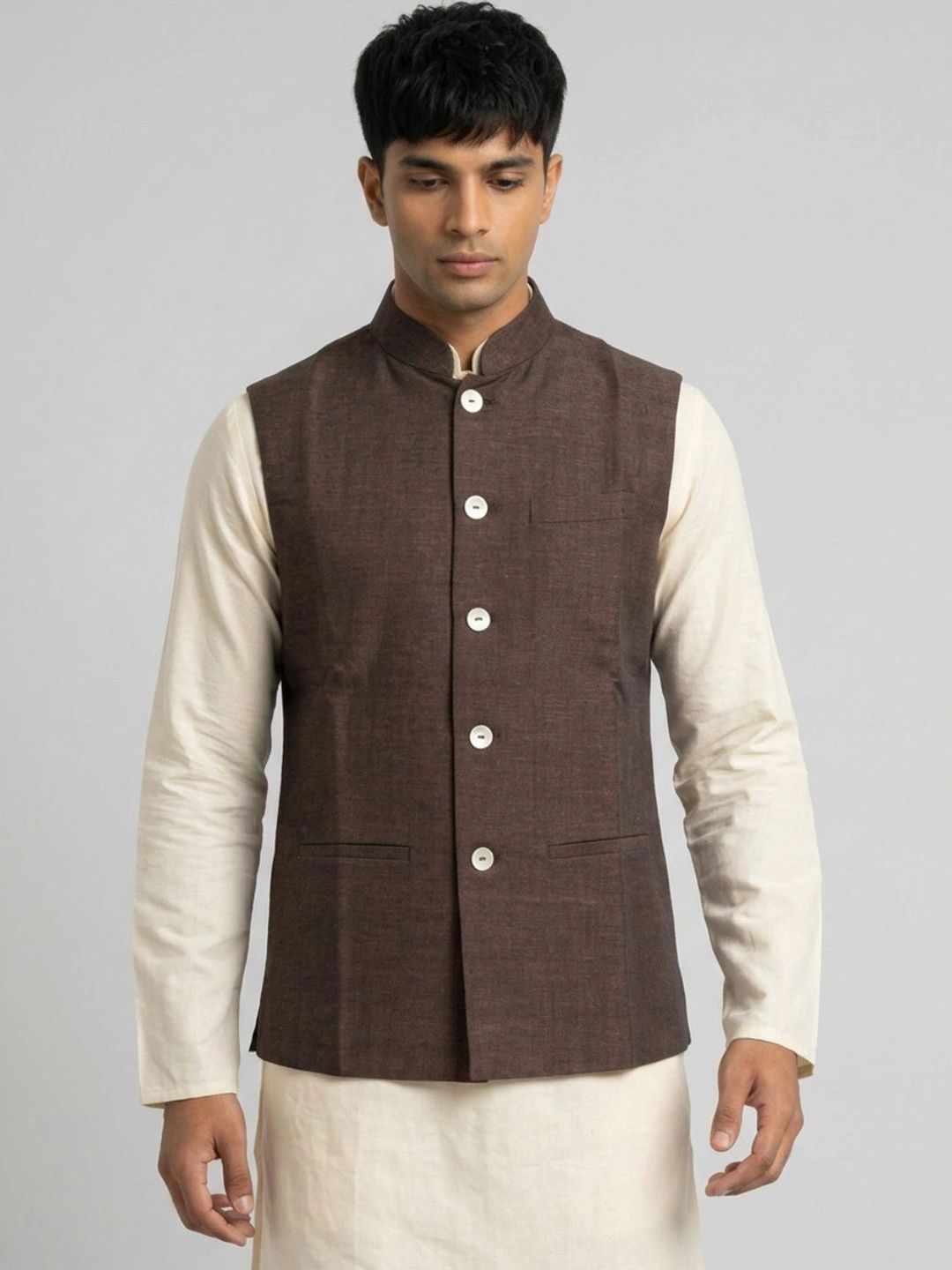Sanman Ethnix by Raymond Men Open Front Jacket