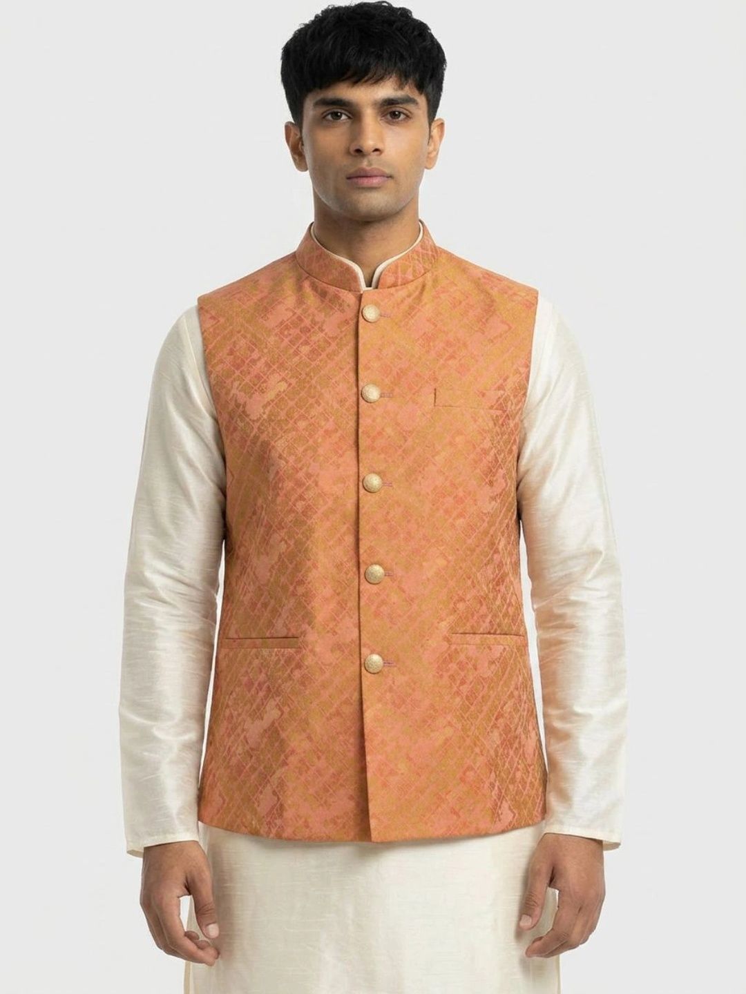 Sanman Ethnix by Raymond Men Open Front Jacket
