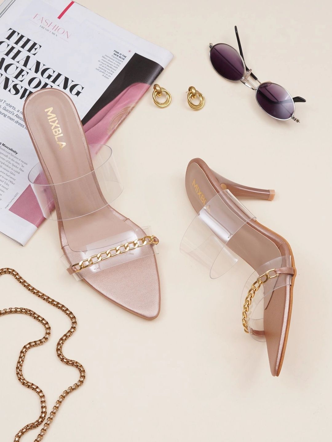 MIXBLA MIXBLA Textured Stiletto Heels