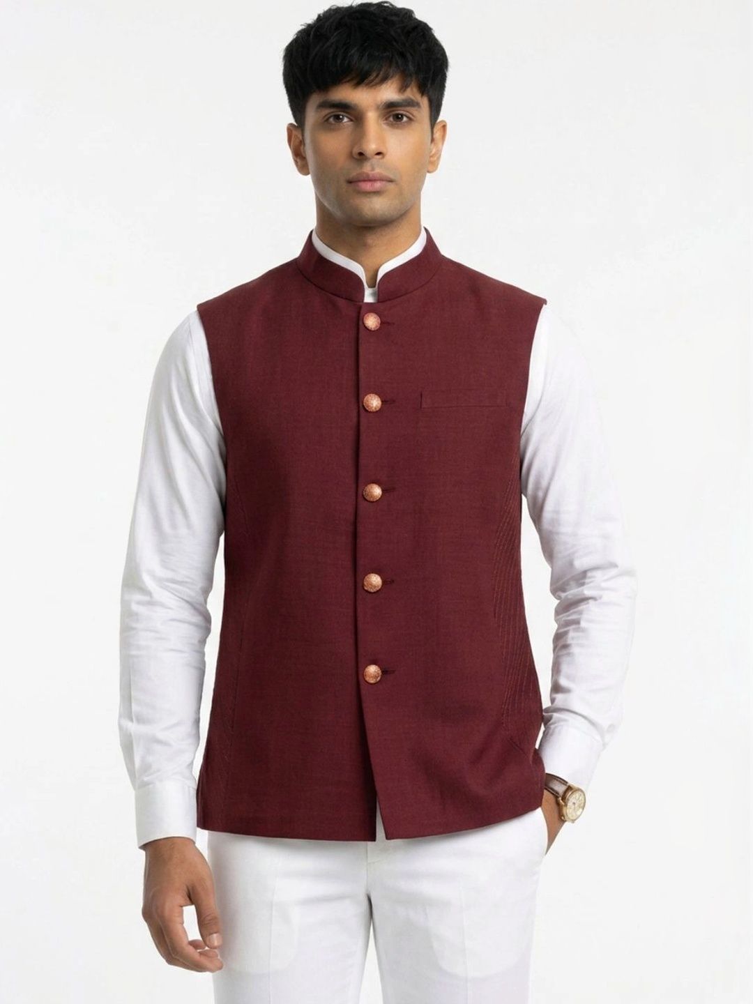 Sanman Ethnix by Raymond Men Open Front Jacket