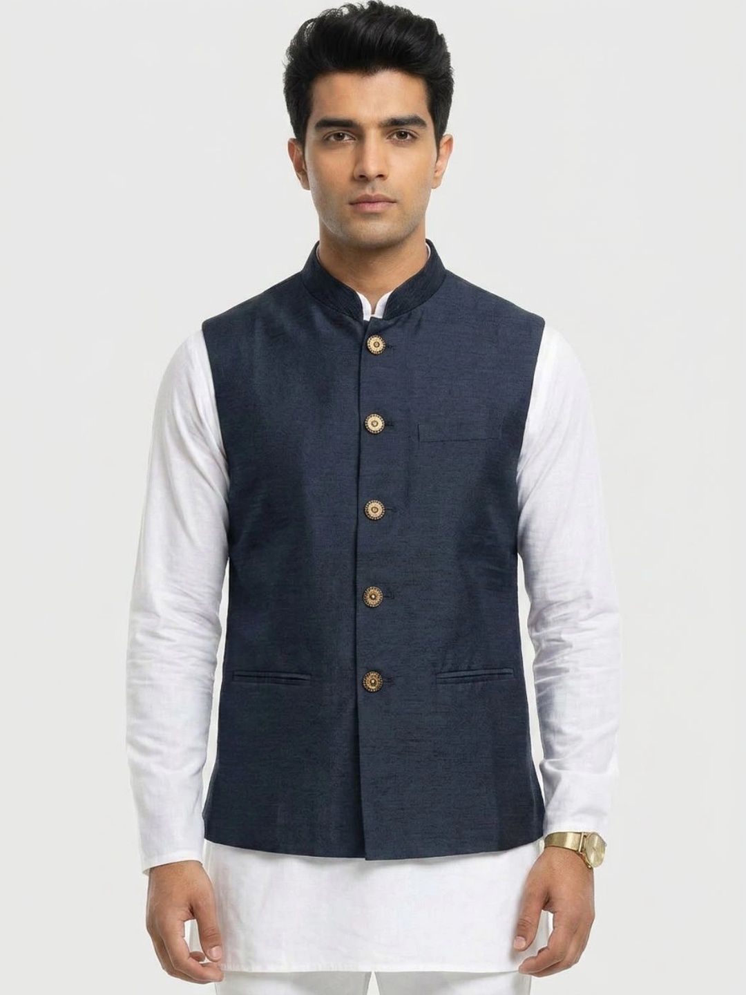 Sanman Ethnix by Raymond Men Open Front Jacket