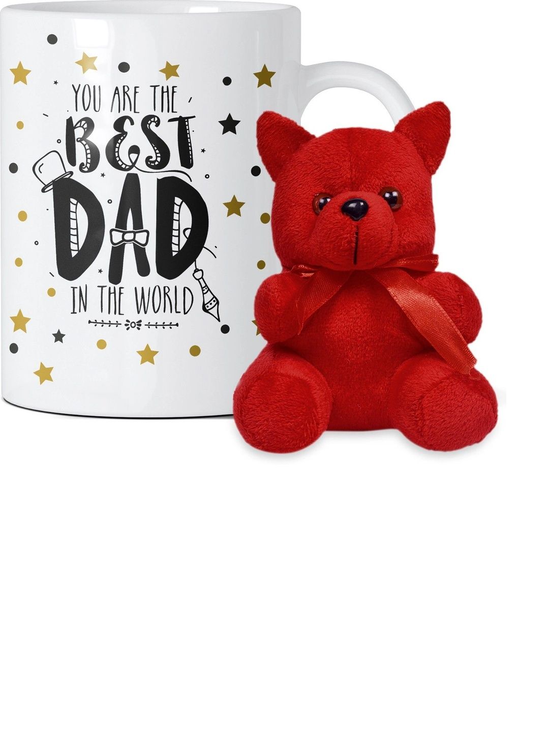 GIFT MY PASSION 2-Pcs White & Red Birthday Mug & Teddy Gift Set